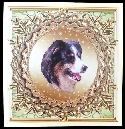 Blank Christmas Topper with Twisted Round Frame 3 by Carol Bath 