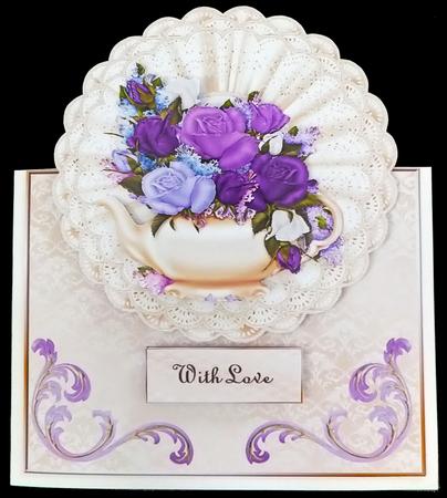 Over the Top Cream and Purple by Carol Bath 