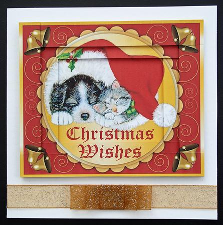 Christmas Cat and Dog Spiral Edge Stacker by Carol Bath 