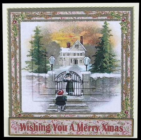 Christmas Welcome Pyramid Topper by Carol Bath 