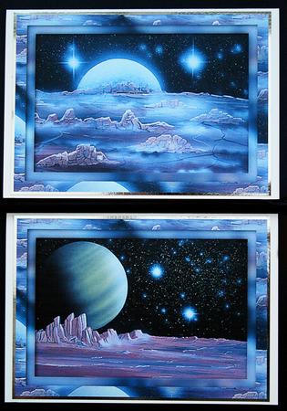 Space Scenes - Framed Backgrounds/card Fronts by Carol Bath 