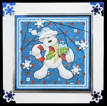 Christmas Bear Spiral Triangle Edge Stacker by Carol Bath 