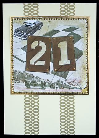 Vintage Racing Age 21 6inch Duo Corner Stacker by Carol Bath 