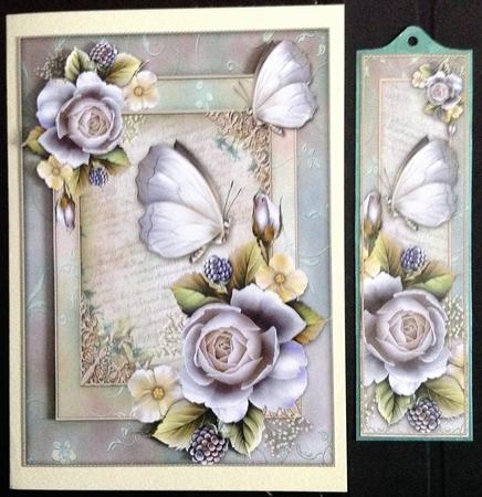 White Roses & Butterfly Mini Kit by Carol Bath 