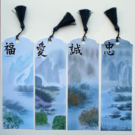 Oriental Art Book Marks by Carol Bath 