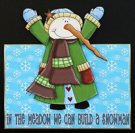 Over the Edge Snowperson by Carol Bath 