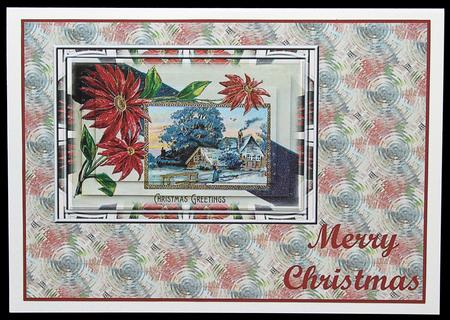 Poinsettia and Cottage by Carol Bath 