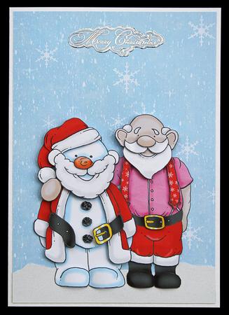 Santa and Snowman Doodles by Carol Bath 