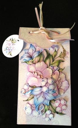 Pink Anemones Gift Card Money Envelope Mini Kit by Carol Bath 