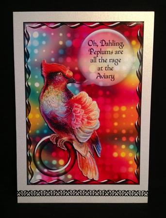 Vintage Birds 16, Fashionista by Carol Bath 