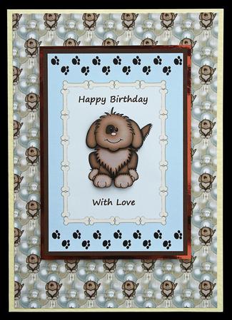 Cute Dog Birthday Background 1 by Carol Bath 