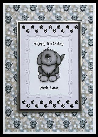 Cute Dog Birthday Background 2 by Carol Bath 