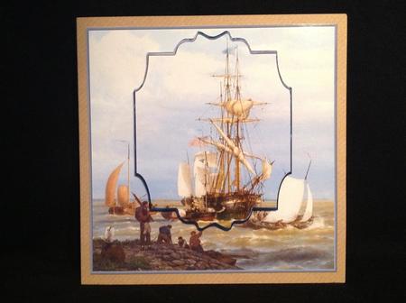 Watching the Tall Sailing Ships Card Front by Carol Bath 