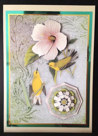 Vintage Birds 15.1, Blue-winged Warbler by Carol Bath 
