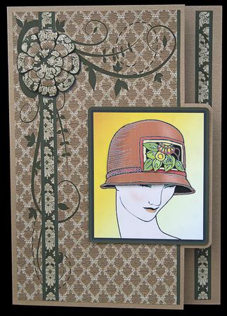 Deco Girl with a Flourish by Carol Bath 