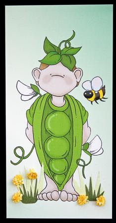 Pea Pod Doodles Large Image by Carol Bath 
