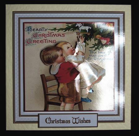 A Hearty Christmas 5'' Square Card Front by Carol Bath 