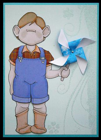 Windmill Boy Doodles Large Image by Carol Bath 