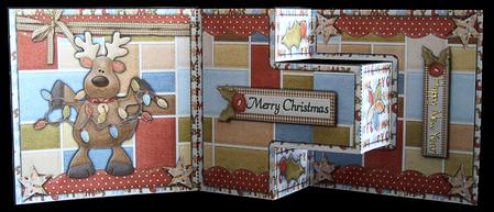 Reindeer Lights T-step Tri Fold by Carol Bath 
