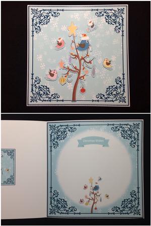 Christmas Tree Birdies 8x8 Mini Kit by Carol Bath 