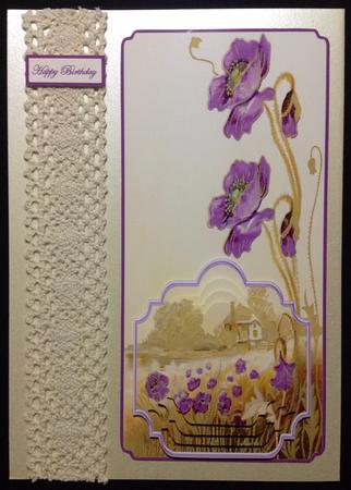 Wild Poppies Dl Card with Stacker Layers by Carol Bath 