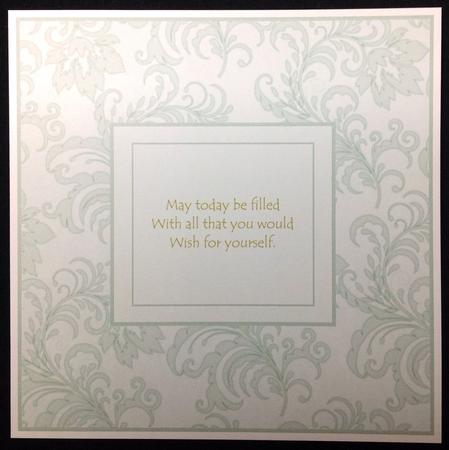 Pretty Pale Green Floral Insert by Carol Bath 