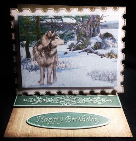 Winter Wolf Stamp Easel Kit by Carol Bath 
