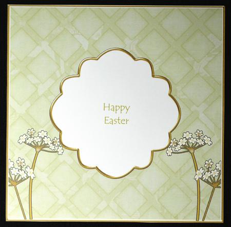 Cream Lattice Time Flower 8in X8in Square Insert Panel by Carol Bath 