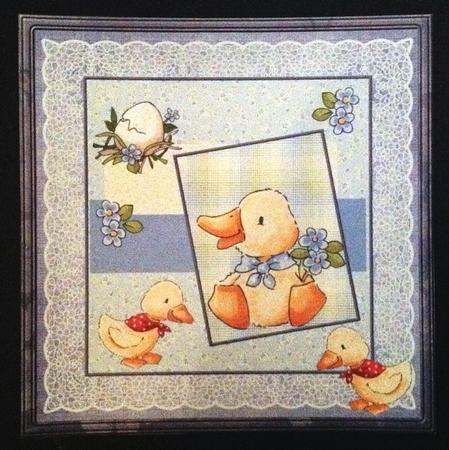 Easter Chicks 8x8 Card Mini Kit by Carol Bath 