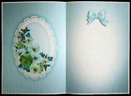 Spring Flowers and Lace Matching Insert A5 Portrait by Carol Bath 