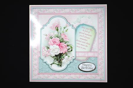 Pink Carnations 8x8 Mini Kit & Pyramage by Carol Bath 