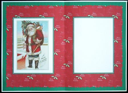 Merry Xmas Santa Insert by Carol Bath 