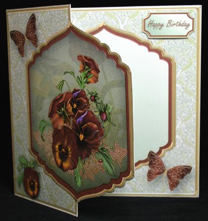Red Pansies Offset Card Mini Kit by Carol Bath 