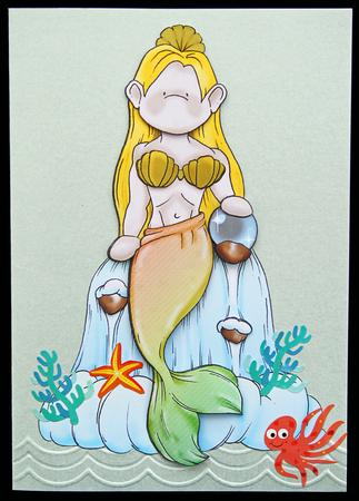 Mermaid Pearl Doodles Large Image by Carol Bath 