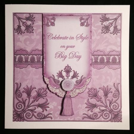 Lilac Big Day 7in Ornate Lace Tag Topper by Carol Bath 