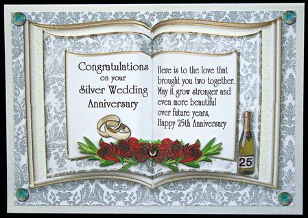 Silver Wedding Anniversary Celebration Book by Carol Bath 