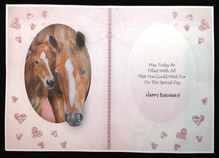 Horse and Foal Insert by Carol Bath 