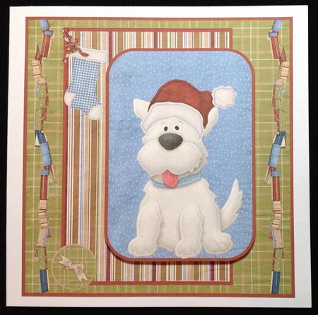 Dog Dressed for Christmas by Carol Bath 
