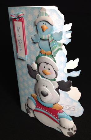 Winter Wishes Shaped Fold Card Kit by Carol Bath 