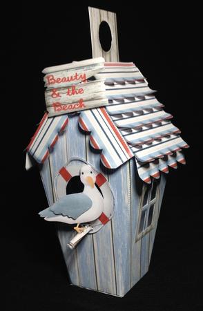 Beside the Sea Hanging Birdhouse/treat Box Decoration by Carol Bath 