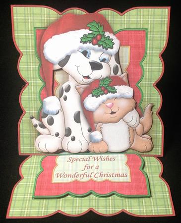 Christmas Furry Friends Easel & Optional Decoupage by Carol Bath 