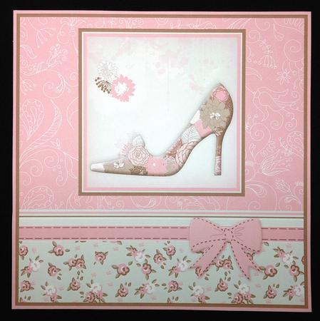 Shabby Chic Shoe Quick Card by Carol Bath 