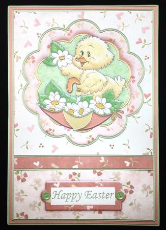 Easter Chick & Daisies Topper & Decoupage by Carol Bath 