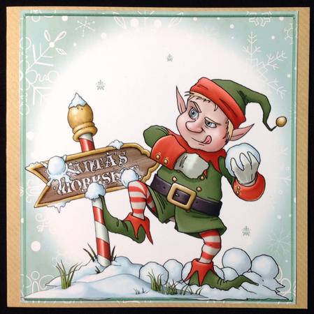 Naughty Santa's Helper 8x8 Mini Kit by Carol Bath 