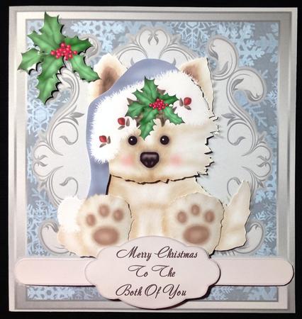 Cute Festive Dog 8x8 Mini Kit by Carol Bath 