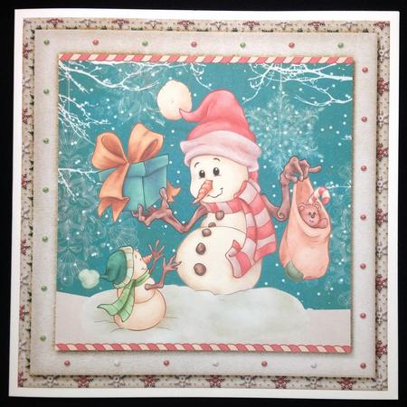 7.5 x 7.5 Card Topper Because by Carol Bath 