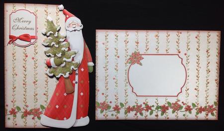 Traditional Santa Shaped Fold Card Kit by Carol Bath 