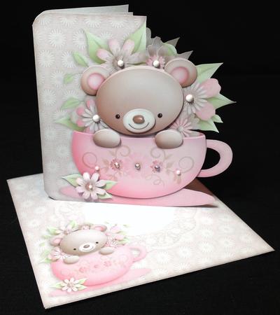 A Hug in a Mug Shaped Fold Card Kit by Carol Bath 