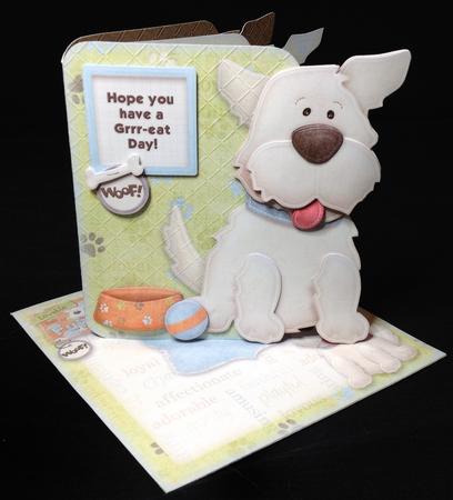 Puppy Love Decoupage Shaped Fold Card Kit by Carol Bath 
