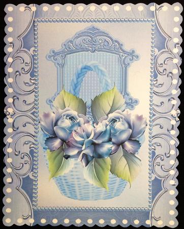 Blue Rose Folded Faux Book Mini Kit by Carol Bath 